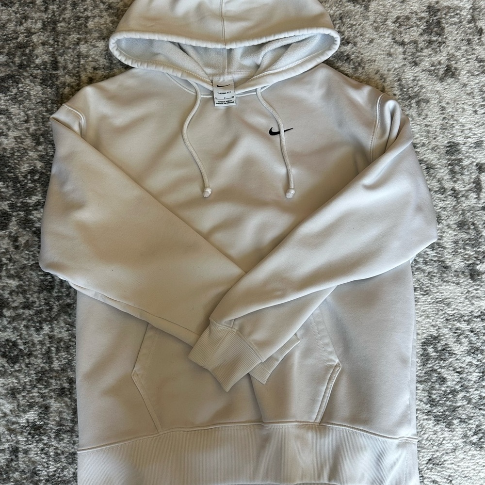 Nike White Sweatshirt Hoodie Casual Comfort